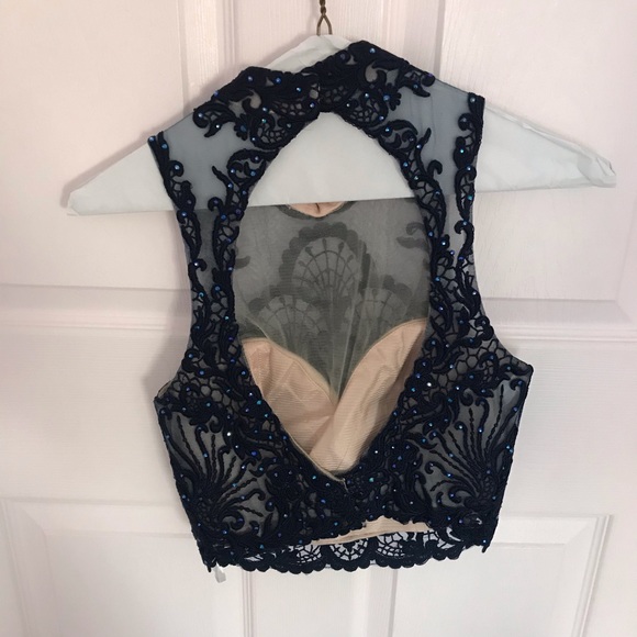 Navy Prom Dress - Picture 7 of 8